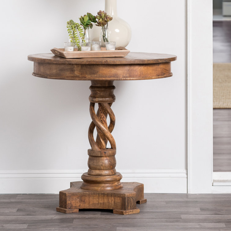 Kosas Home 30'' Tall Solid Wood Pedestal End Table & Reviews Wayfair